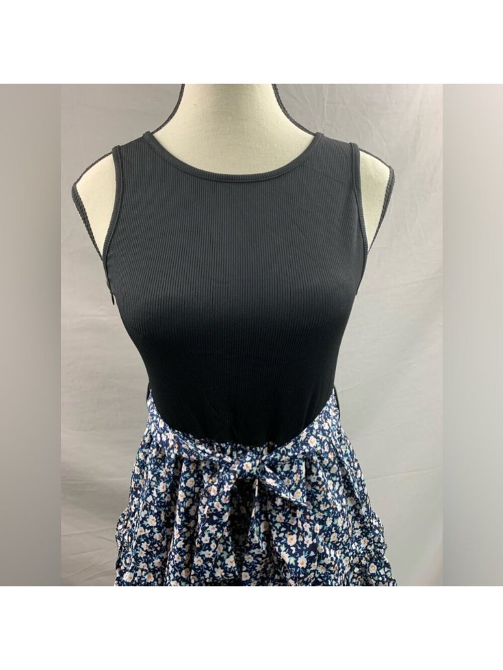 LAST ONE 🔥 Boho Floral Print Belted Layered Hem Dress - Picture 10 of 11